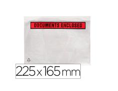 Envelope Porta-Documentos Autocolante 225x165 mm Embalagem com 100 unidades Q-Connect