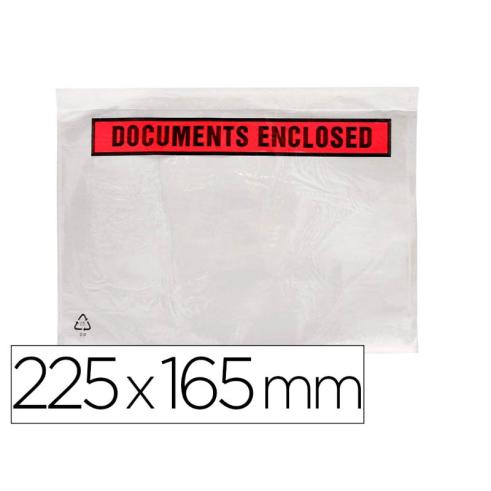 Envelope Porta-Documentos Autocolante 225x165 mm Embalagem com 100 unidades Q-Connect