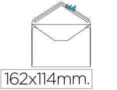 ENVELOPE LIDERPAPER n.21 WHITE c6 114x162 mm GOMMED. PEAK FLAP. CAIXA DE 500 UNIDADES