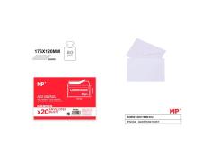 Envelopes Brancos 176X120mm (comercial) - 20 unidades