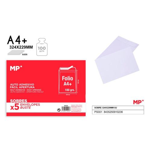 Envelopes Brancos 324X229mm (A4+) - 5 unidades