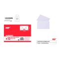 Envelopes de Casamento Brancos 140x90 mm - 12 unidades