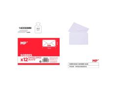 Envelopes de Casamento Brancos 140x90 mm - 12 unidades