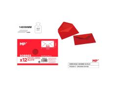 Envelopes de Casamento Vermelho 140x90 mm - 12 unidades