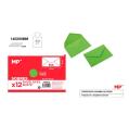 Envelopes de Casamento Verde 140x90 mm - 12 unidades
