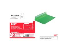 Envelopes Verde 176x120mm (comercial) - 10 Unidades