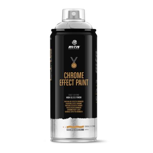 Spray de Tinta Efeito Cromo Prata MTN PRO