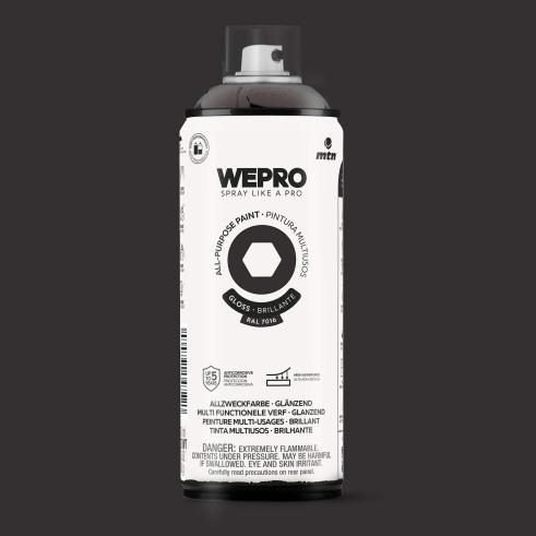 Spray MTN WEPRO Solvent Brillante GRIS APOLO - RAL 7016