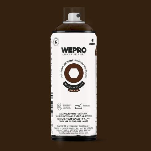 Spray MTN WEPRO Solvent Brillante MARRÓN CHARLIE - RAL 8016