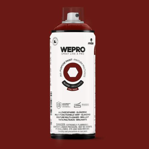 Spray MTN WEPRO Solvent Brillante ROJO BACO - RAL 3004