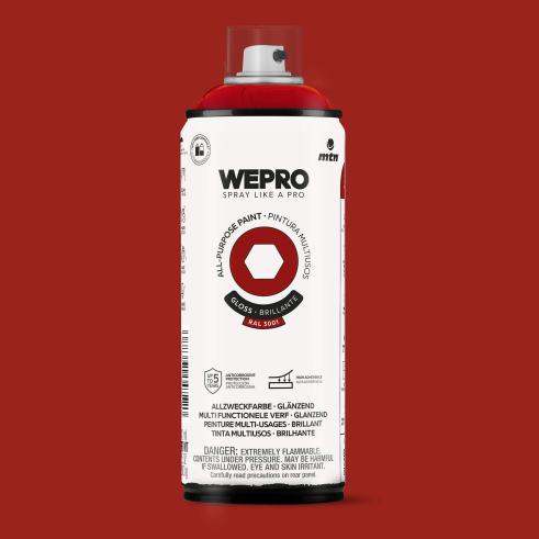 Spray MTN WEPRO Solvent Brillante ROJO MOSCÚ - RAL 3000
