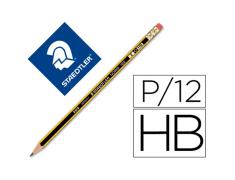 LÁPIS DE GRAFITE STAEDTLER COM BORRACHA NORIS 122