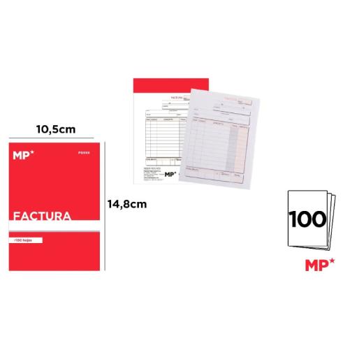 Livreto de fatura A6 100 folhas