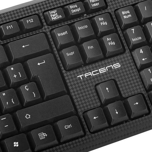 Teclado de Membrana USB Tacens Anima AK0 Cabo de 1,30 m