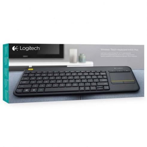 Teclado sem fio Logitech K400 Plus com touchpad para PC/TV