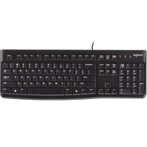 Teclado USB Logitech K120 com Cabo de 1,50 m Preto
