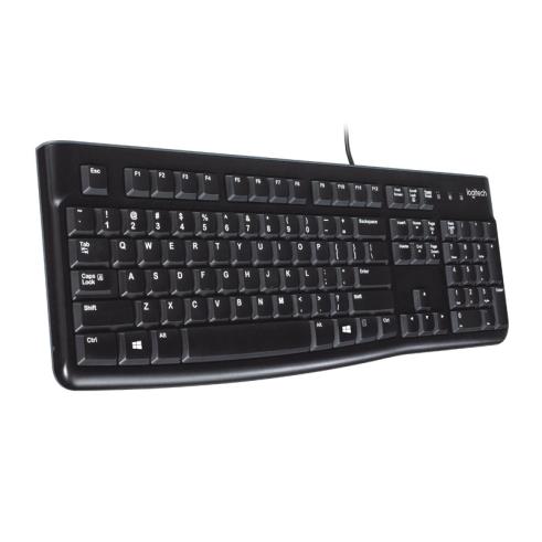 Teclado USB Logitech K120 com Cabo de 1,50 m Preto
