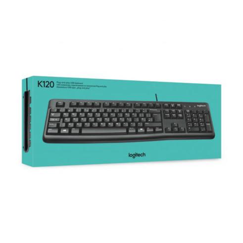 Teclado USB Logitech K120 com Cabo de 1,50 m Preto