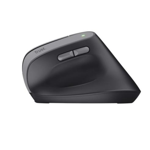 Rato sem fios USB ergonómico Trust com indicadores LED - 6 botões - Preto